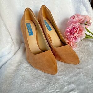 Tan suede heels. Size 6